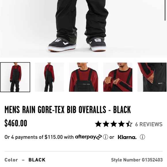 USED VOLCOM RAIN GORE-TEX BIBS MEDIUM - Picture 3 of 16